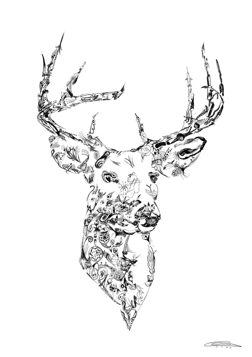 I Merge 100s Of Smaller Doodles Into Larger Illustrations I Merge 100s Of Smaller Doodles Into Larger Illustrations