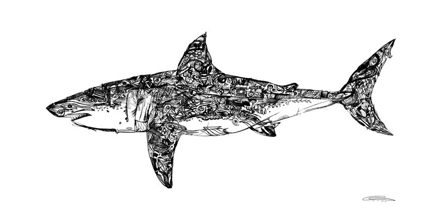 I Merge 100s Of Smaller Doodles Into Larger Illustrations