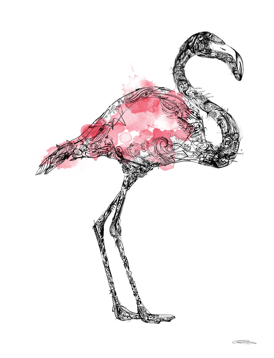 I Merge 100s Of Smaller Doodles Into Larger Illustrations