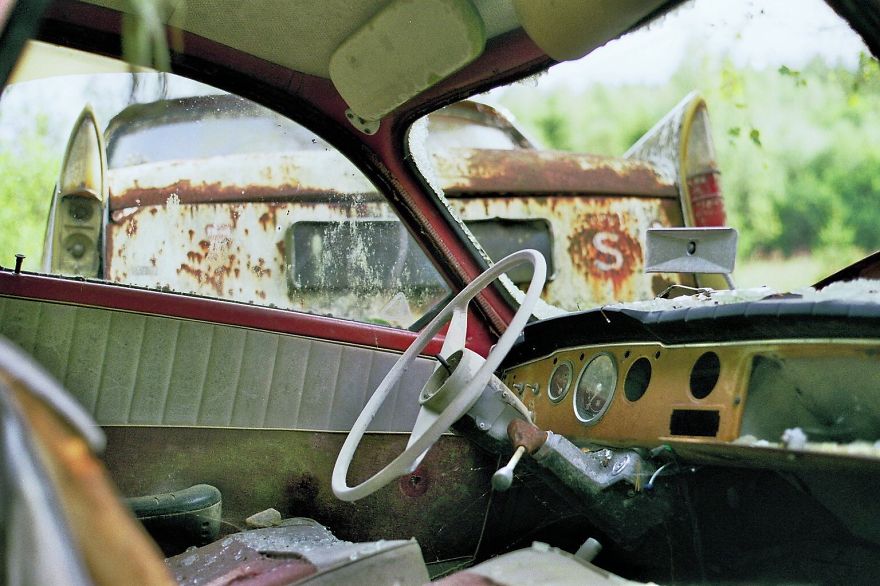 Hundreds Of Classic Abandoned Cars Hidden In Swedish Forest