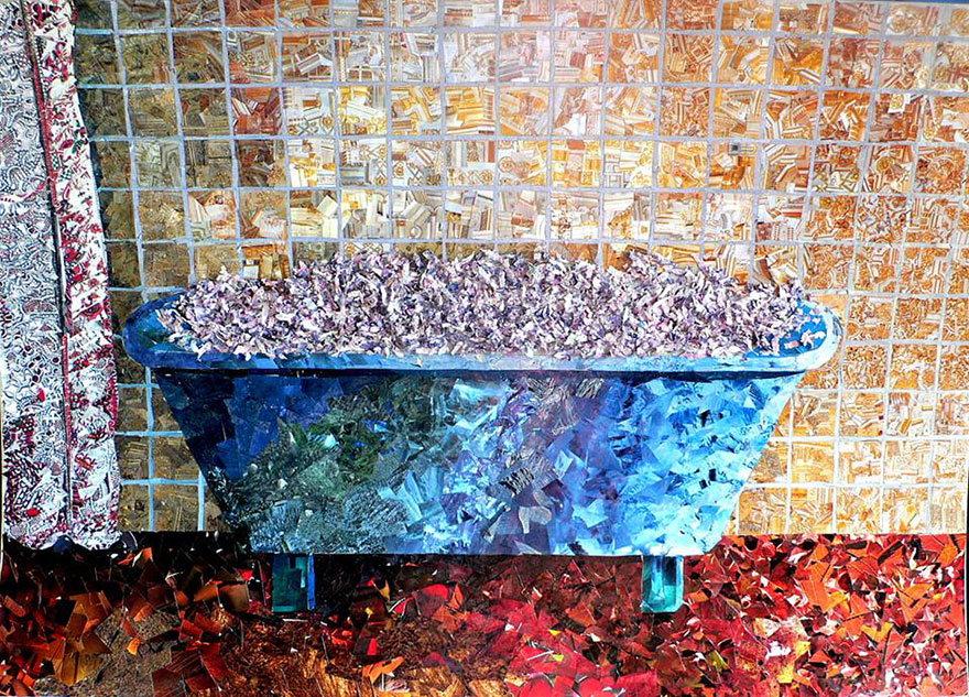 I Create Oil Painting Illusions With 1000s Pieces Of Paper