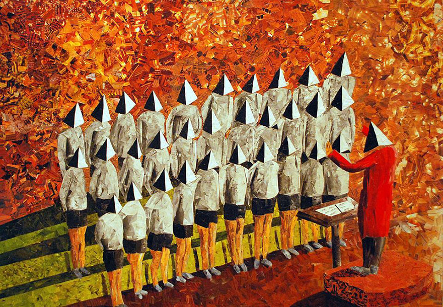 I Create Oil Painting Illusions With 1000s Pieces Of Paper