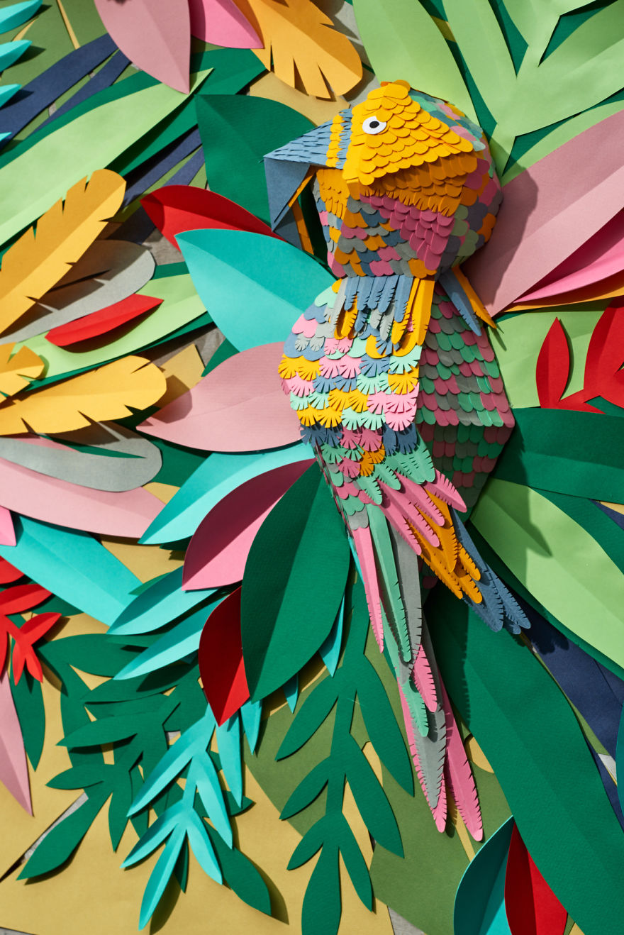 I've Spent 2 Weeks Making This Animal Mural From 1000s Of Small Paper Pieces I've Spent 2 Weeks Making This Animal Mural From 1000s Of Small Paper Pieces