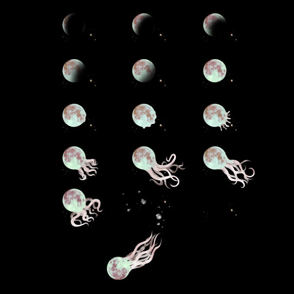 This Is How I Imagine Our Moon's Adventures In Space