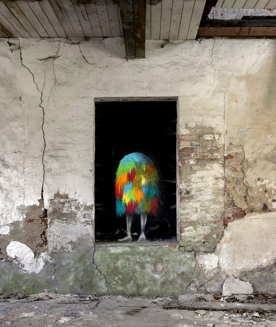 Monzter: Artist Hides Monster Murals Inside Abandoned Buildings In Berlin Monzter: Artist Hides Monster Murals Inside Abandoned Buildings In Berlin