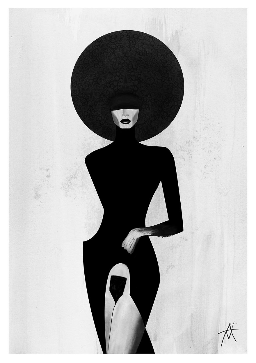 My Watercolor And Ink Paintings Of Graceful Women