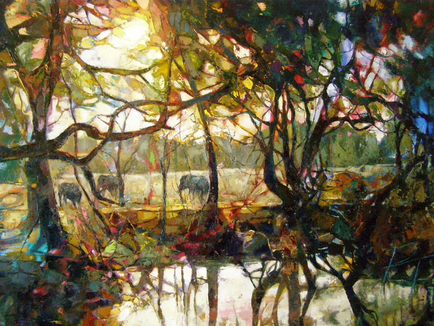 Africa-Inspired Palette Knife Paintings By Radka Kirby Africa-Inspired Palette Knife Paintings By Radka Kirby