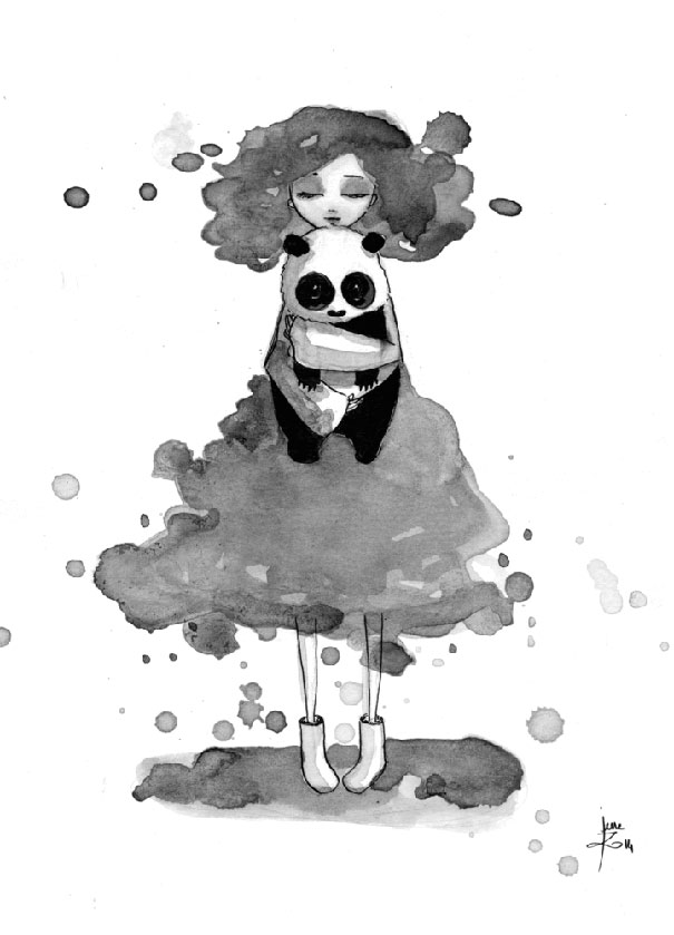 Panda & Maiden Ink Illustrations: I Never Used Ink Before And I Truly Enjoyed It