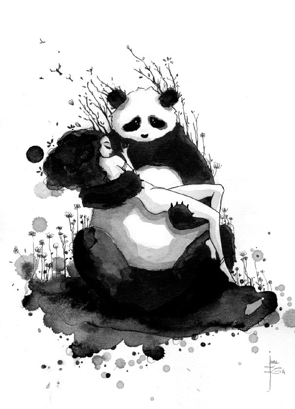 Panda & Maiden Ink Illustrations: I Never Used Ink Before And I Truly Enjoyed It Panda & Maiden Ink Illustrations: I Never Used Ink Before And I Truly Enjoyed It