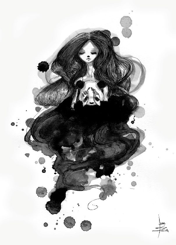 Panda & Maiden Ink Illustrations: I Never Used Ink Before And I Truly Enjoyed It Panda & Maiden Ink Illustrations: I Never Used Ink Before And I Truly Enjoyed It