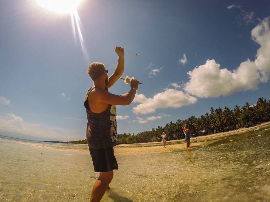 We Travel For Our Dad And Send Him Postcards To Heaven