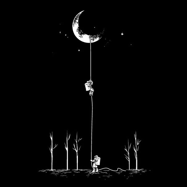 This Is How I Imagine Our Moon's Adventures In Space