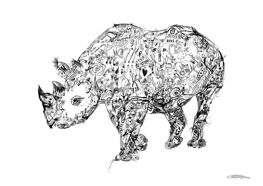 I Merge 100s Of Smaller Doodles Into Larger Illustrations I Merge 100s Of Smaller Doodles Into Larger Illustrations