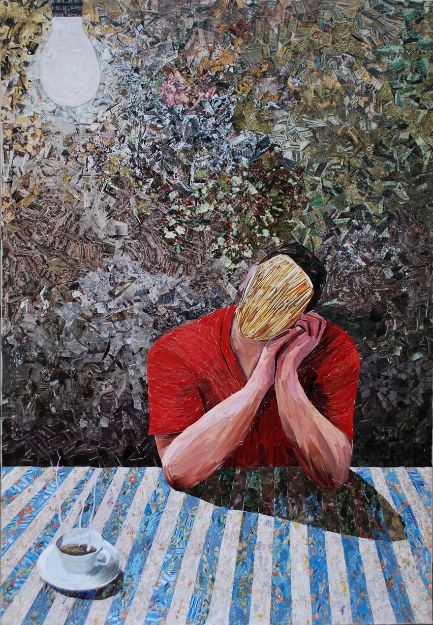 I Create Oil Painting Illusions With 1000s Pieces Of Paper I Create Oil Painting Illusions With 1000s Pieces Of Paper