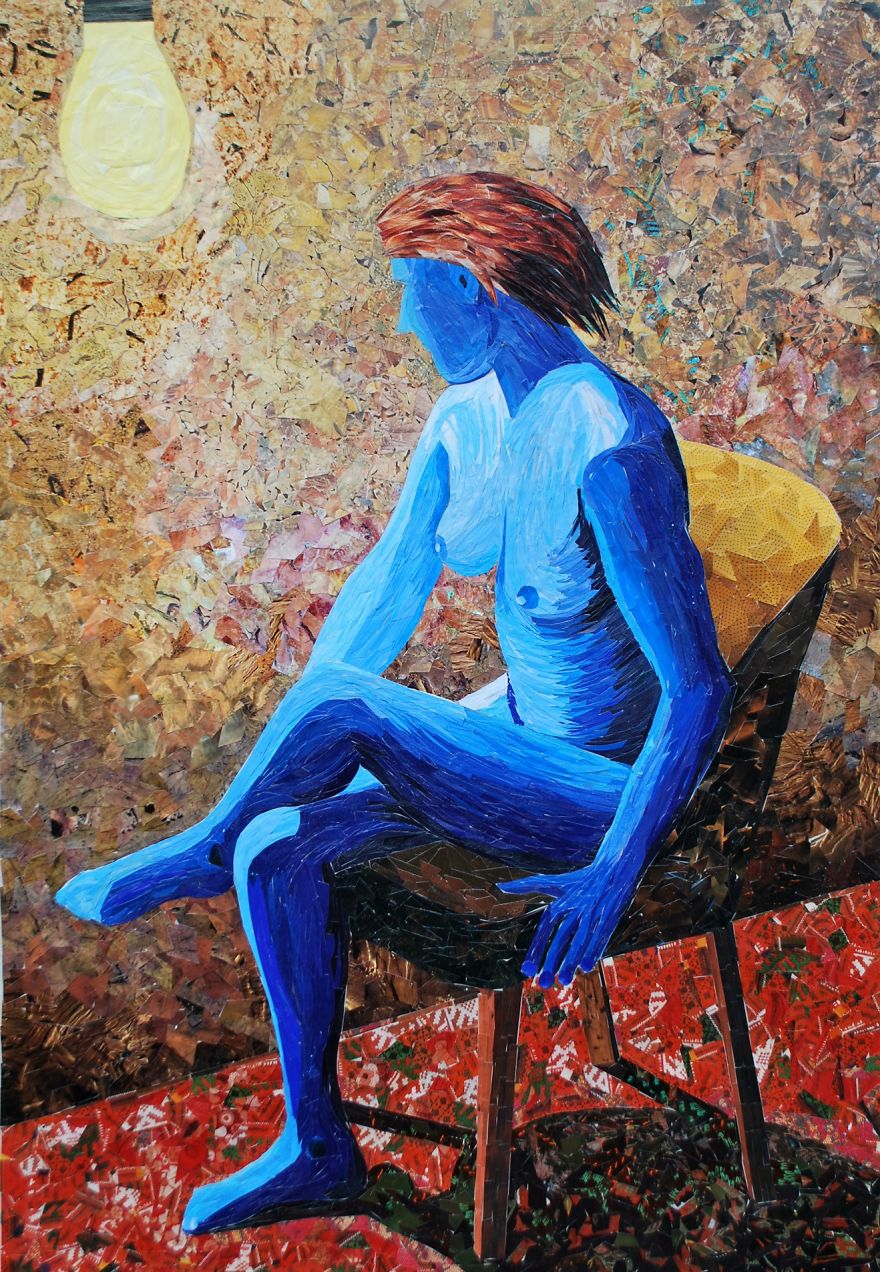 I Create Oil Painting Illusions With 1000s Pieces Of Paper