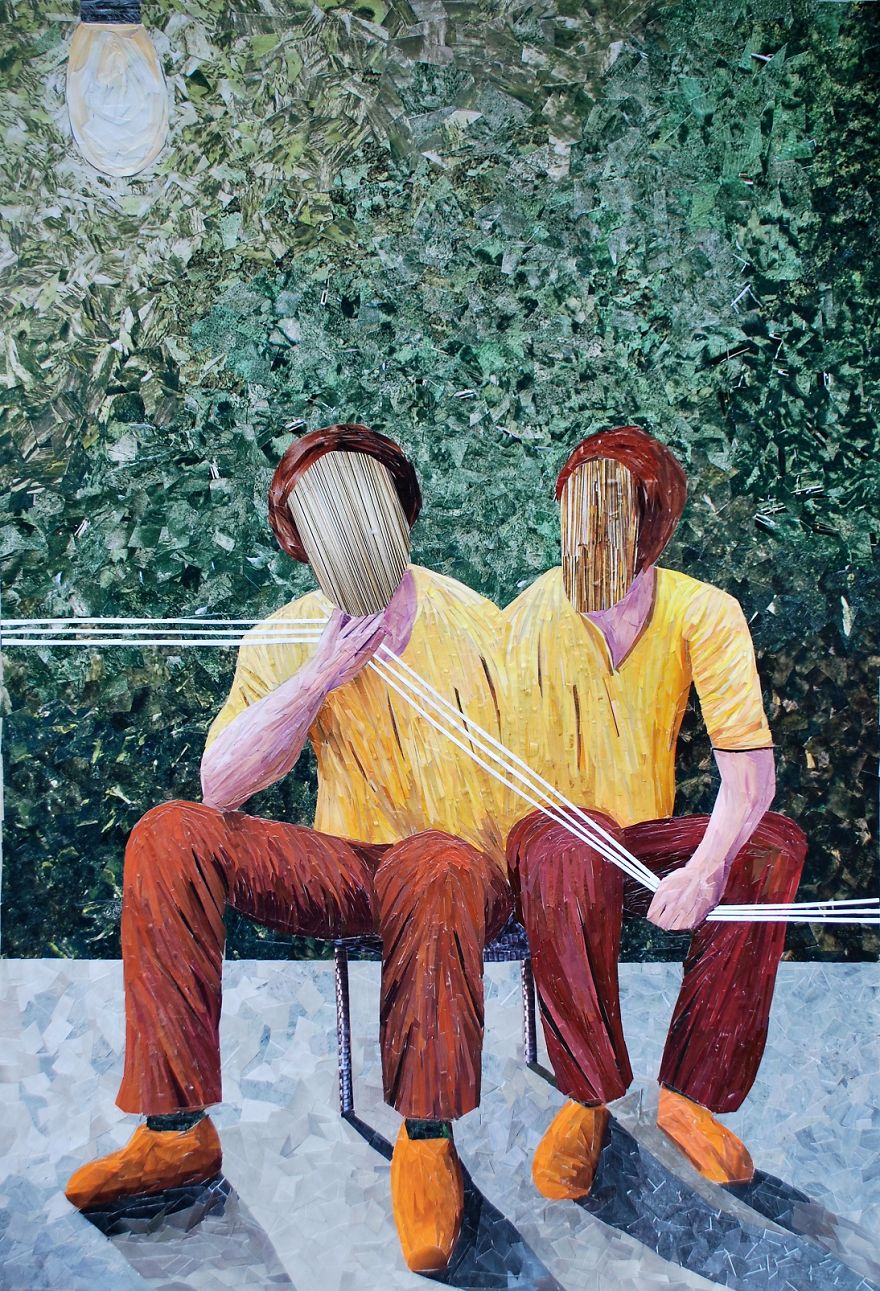 I Create Oil Painting Illusions With 1000s Pieces Of Paper