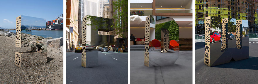 We Made Giant Mirror Letters In San Francisco To Show That Design Is All Around Us