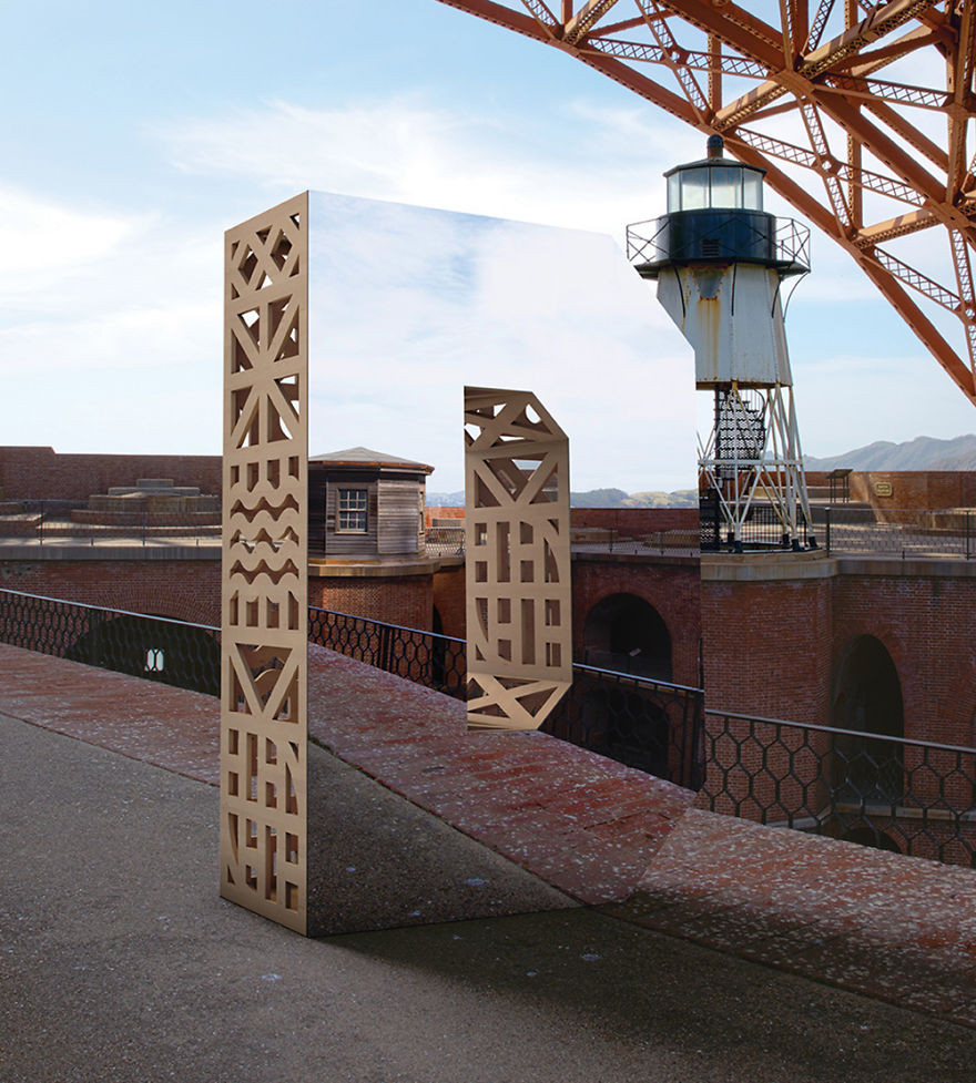 We Made Giant Mirror Letters In San Francisco To Show That Design Is All Around Us