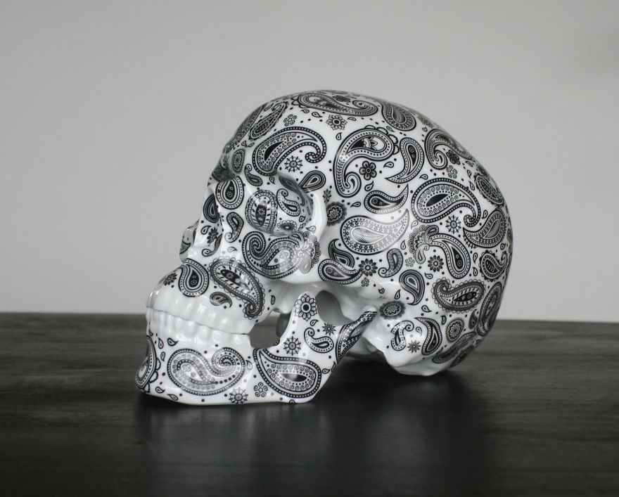 Skull Porcelain By French Artist Noon