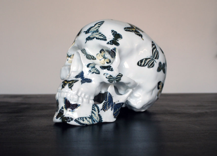 Skull Porcelain By French Artist Noon