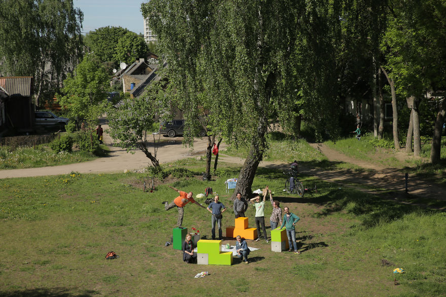 Tetris-inspired Urban Furniture Turns Public Spaces Into Playgrounds