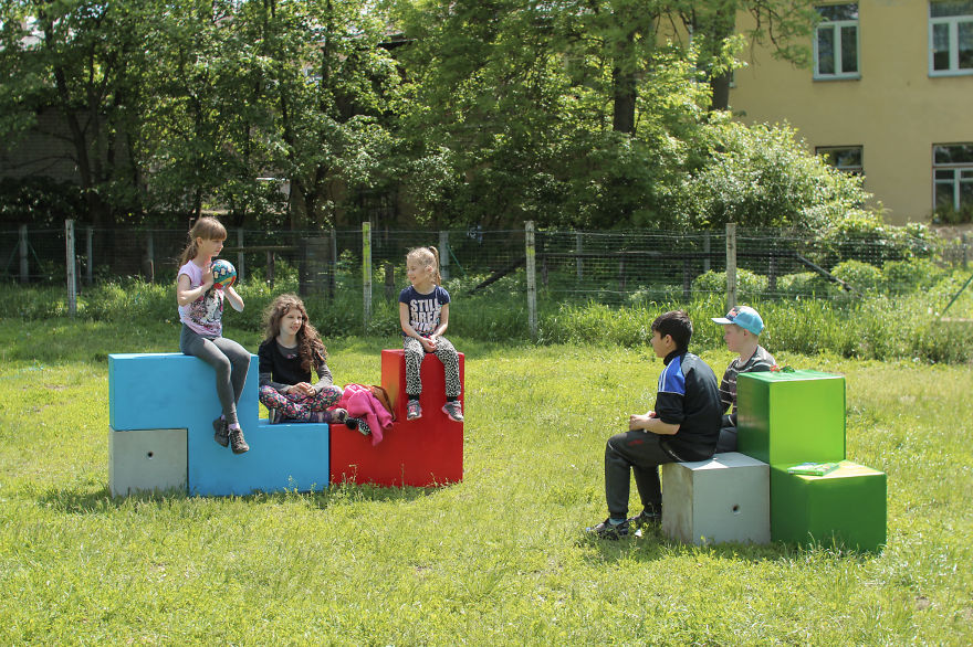 Tetris-inspired Urban Furniture Turns Public Spaces Into Playgrounds