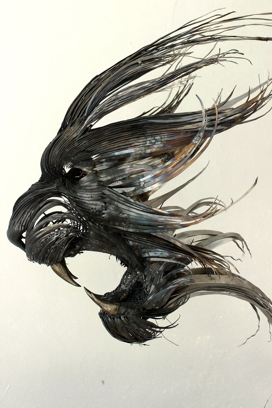 I Hand-Craft Animal Masks From Hammered Steel I Hand-Craft Animal Masks From Hammered Steel