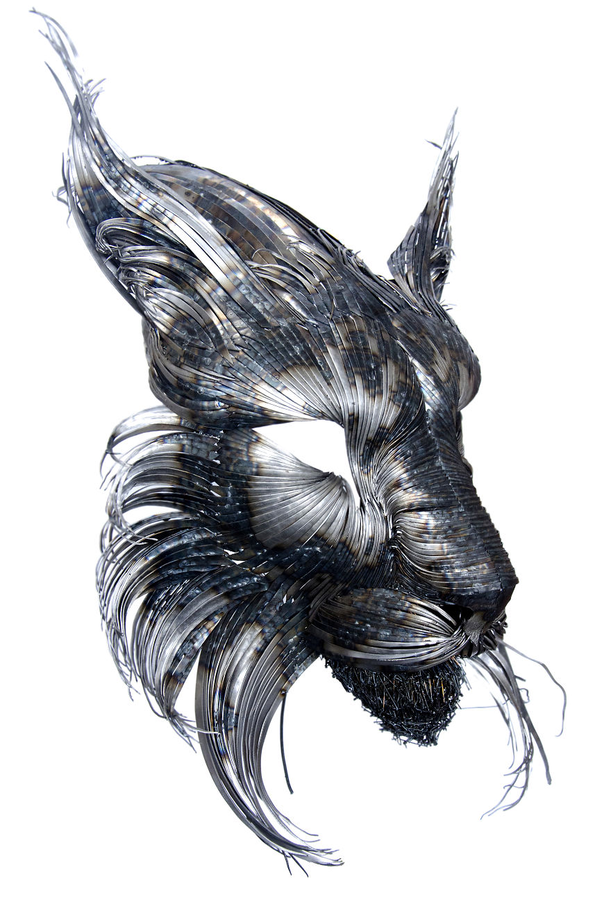 I Hand-Craft Animal Masks From Hammered Steel I Hand-Craft Animal Masks From Hammered Steel