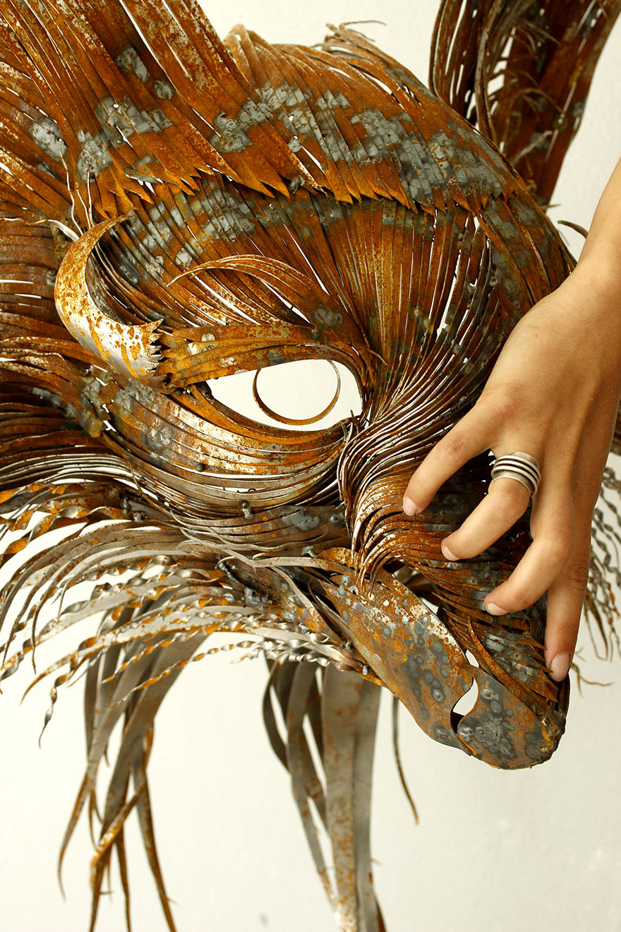 I Hand-Craft Animal Masks From Hammered Steel I Hand-Craft Animal Masks From Hammered Steel