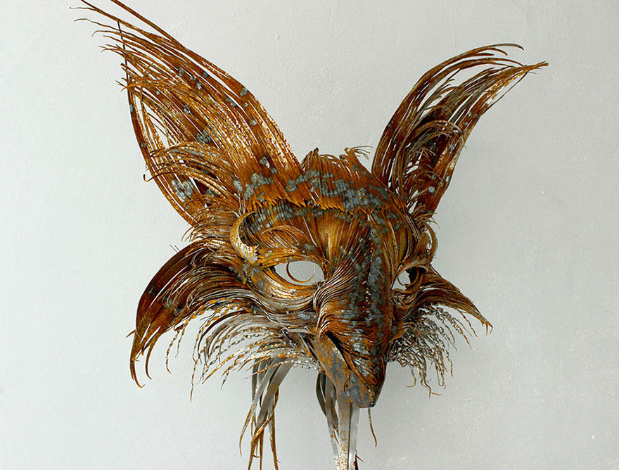 I Hand-Craft Animal Masks From Hammered Steel I Hand-Craft Animal Masks From Hammered Steel