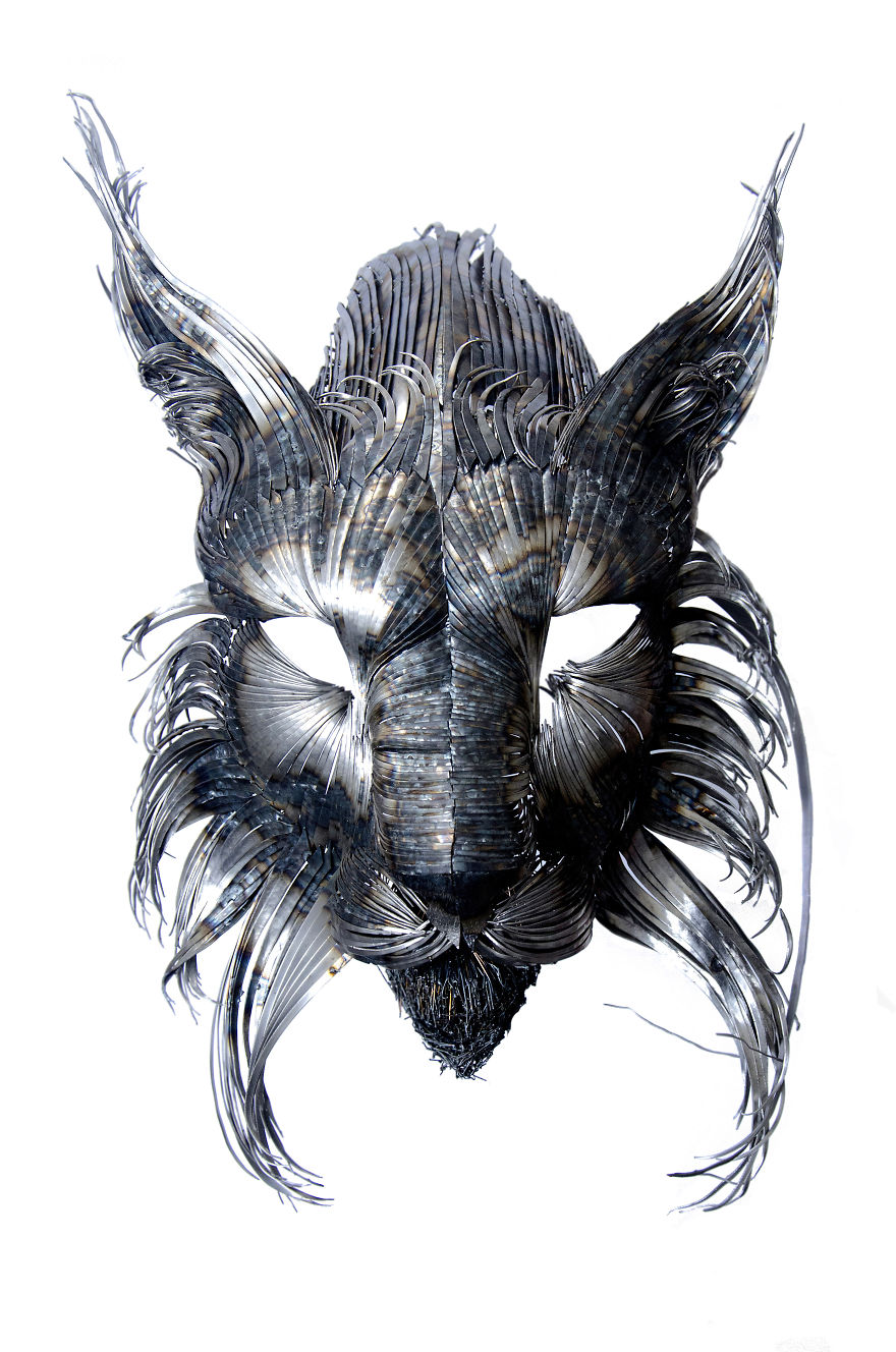 I Hand-Craft Animal Masks From Hammered Steel I Hand-Craft Animal Masks From Hammered Steel