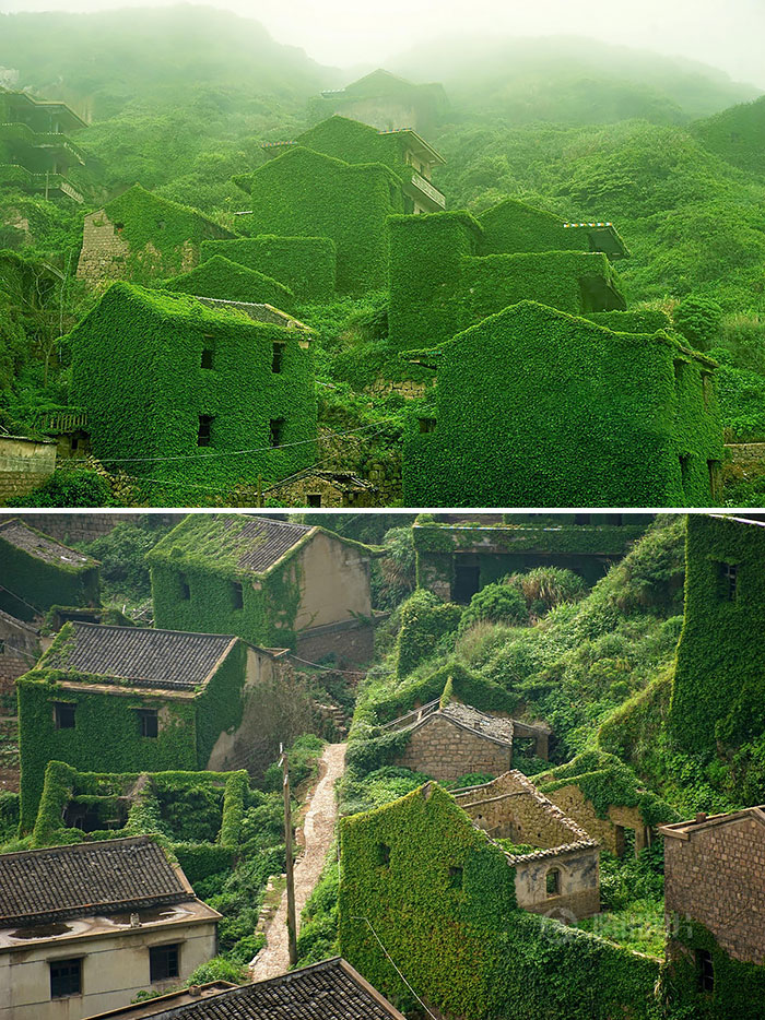 Abandoned Chinese Fishing Village Being Swallowed By Nature