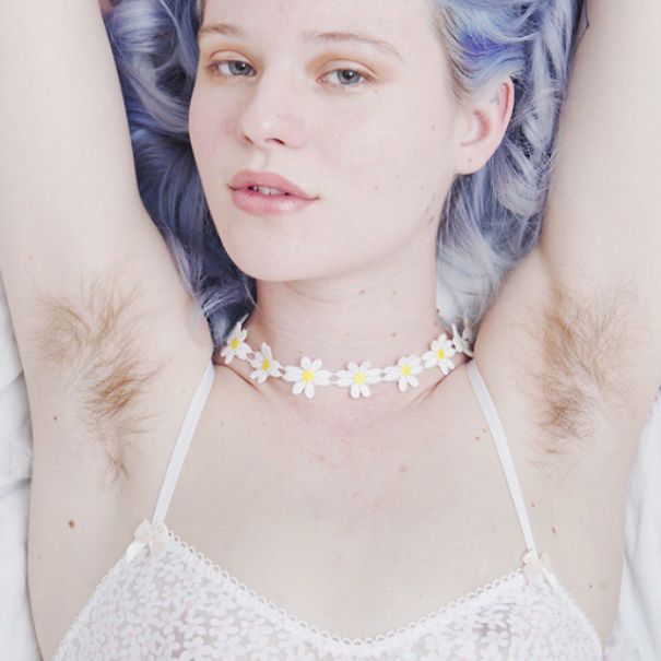Woman Showing Her Armpit Hair