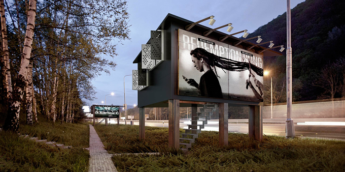 Billboards Turned Into Tiny Shelter Houses For The Homeless