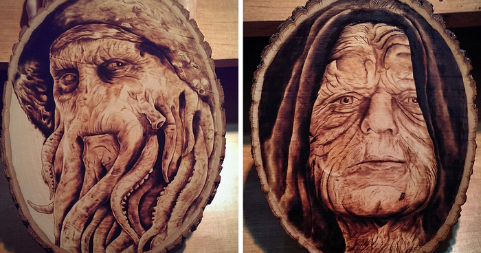 I Burn Movie Characters Onto Wood