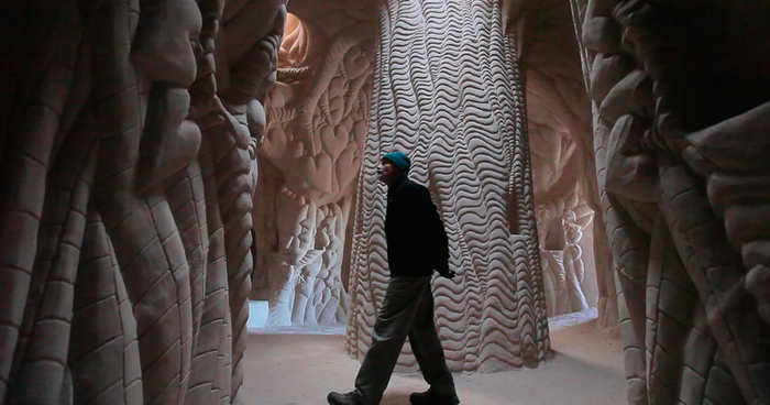 This Artist Spent 10 Years Carving A Giant Cave – Alone With His Dog