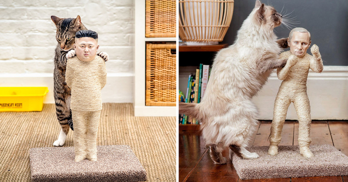 Putin And Kim Jong-Un Become Cat Scratching Posts