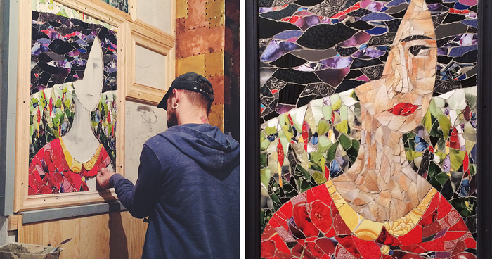 I Made A Mosaic Portrait From Regular Ceramic Tiles