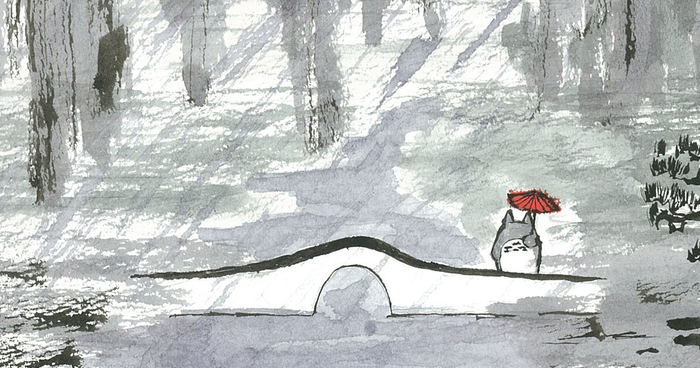 Childhood Companions In Chinese Ink Paintings