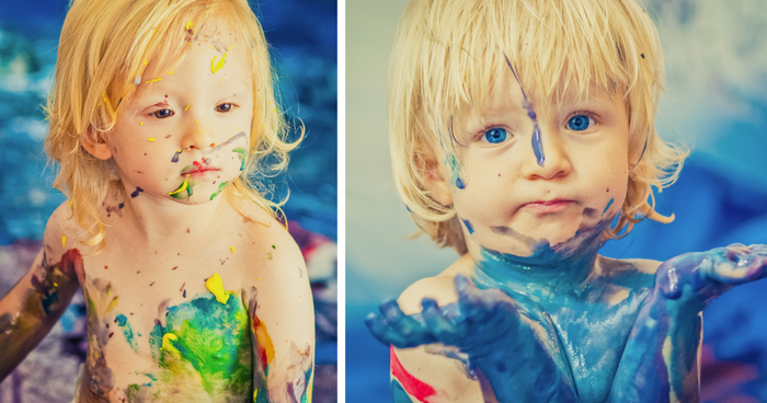 Take A Room Full Of Children And Add Some Paint. Watch What Happenes Next
