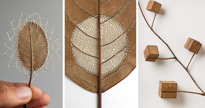 Delicate Crocheted Leaf Sculptures By Susanna Bauer