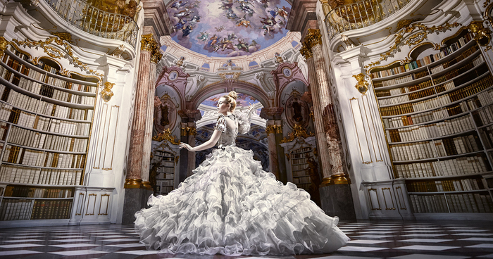 I Did A Photoshoot In A Real-Life Disney Library – Admont Abbey