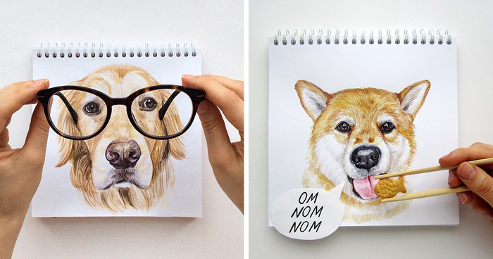 Russian Illustrator Turns Famous Instagram Dogs Into Drawings