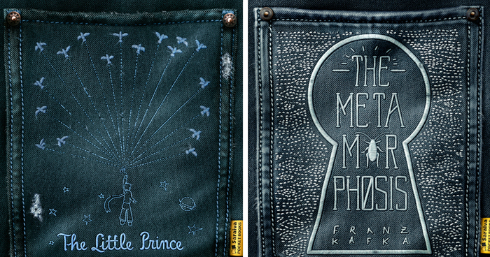 We Embroidered Covers Of Your Favorite Books On Jean Pockets