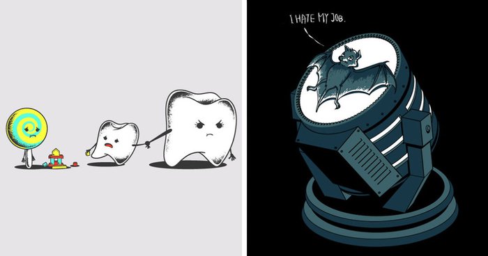 365-Day Challenge: I Drew One Funny T-shirt Design A Day