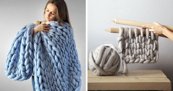 Extremely Chunky Knits By Anna Mo Look Like They’re Knit By Giants