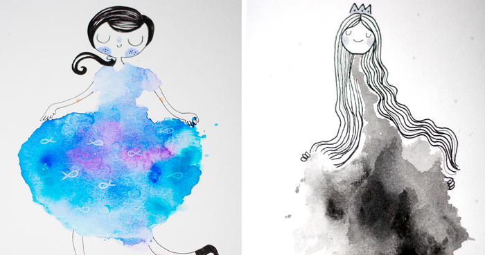I Make Girls From Blots Of Watercolor