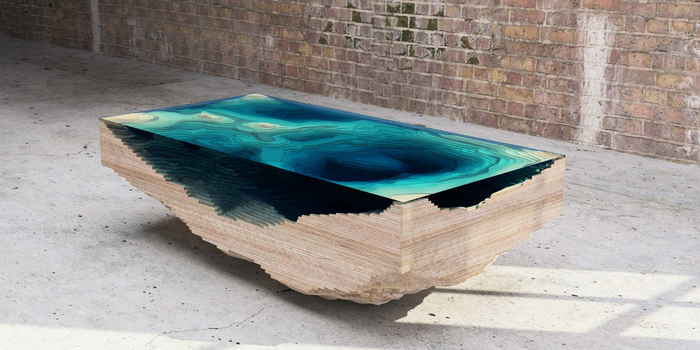 This Amazing Layered Glass Table Mimics The Depths Of The Ocean