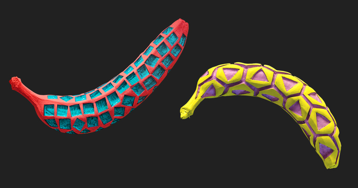 I Hand-Carve Bananas Into Geometric Patterns