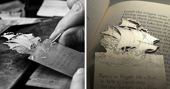 We Hand-Carve Silver Bookmarks Without Any Lasers